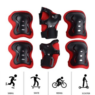 Kids Knee Elbow Pads with Wrist Guards Protective Gear Set for Cycling Skating