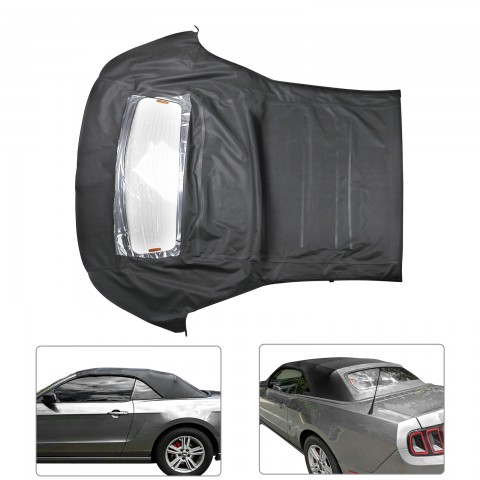 For Ford Mustang 2005-2014 Convertible Top Soft & Heated Glass Window Sailcloth