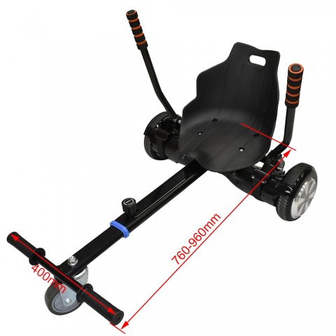 Adjustable Go Kart Car HoverKart Stand for Two Wheel Self Balancing Scooter Black