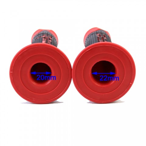 A Pair Red Motorcycle Hand Grips Universal