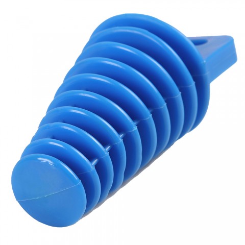 2pc Motorcycle Exhaust Pipe Wash Plug Protector Silencer Blue