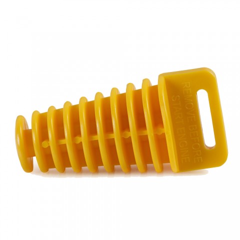 2pc Motorcycle Exhaust Pipe Wash Plug Protector Silencer Yellow