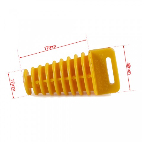 2pc Motorcycle Exhaust Pipe Wash Plug Protector Silencer Yellow