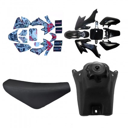 Fenders With Fuel Tank Seat Sticker Kit CRF50 SDG SSR Baja Pit Bike