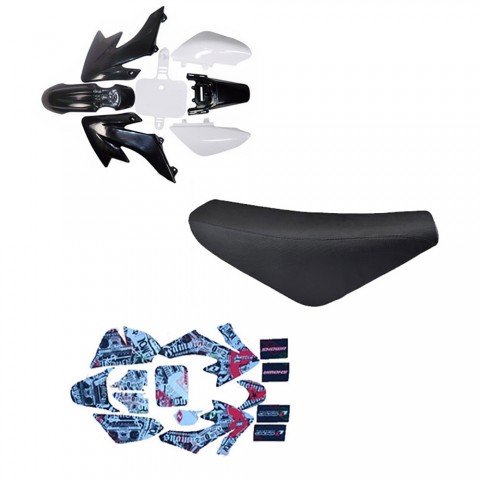 Plastic Fender Kit with Seat And Sticker Decal for XR50 CRF50