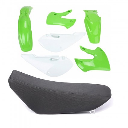 Plastic Fender Faring Kit Seat Kawasaki KLX110 KX65 2002-2013