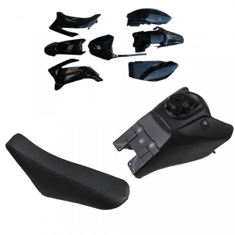 Black Plastics Faring Fender +Seat +Fuel Tank For Yamaha TTR110 TTR110E Pit Bike