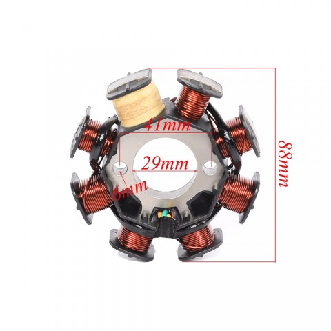 5 Wire 8 Coil DC Magneto Stator For GY6 50-250cc Scooter Go Kart ATV Quad