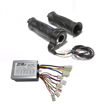 36V 500W Motor Brushed Speed Controller Throttle Twist Grip Razor Scooter E-Bike