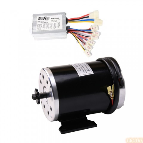 1000W 48V Brush Motor With Speed Controller For Go Kart Scooter