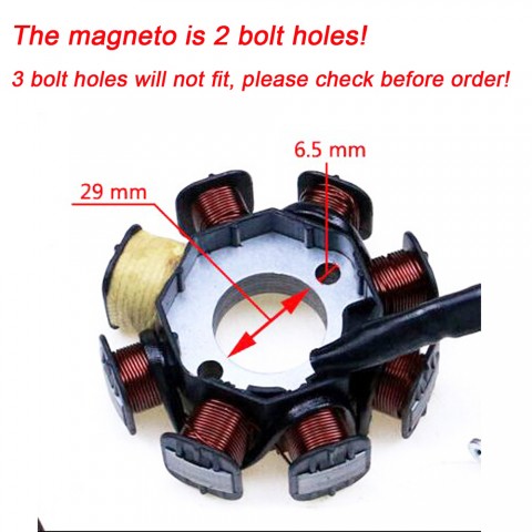 Wire Harness Solenoid 2 Hole Magneto Stator Coil CDI For 250cc ATV Quad Pit Bike