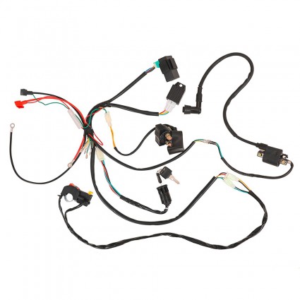 Complete Wiring Harness For Electric Start Engine Motorcycle Dirt Bike 70-125CC