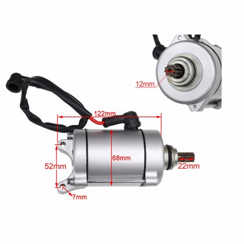 9 Teeth Motorcycle Engine Electric Starter Motor Universal