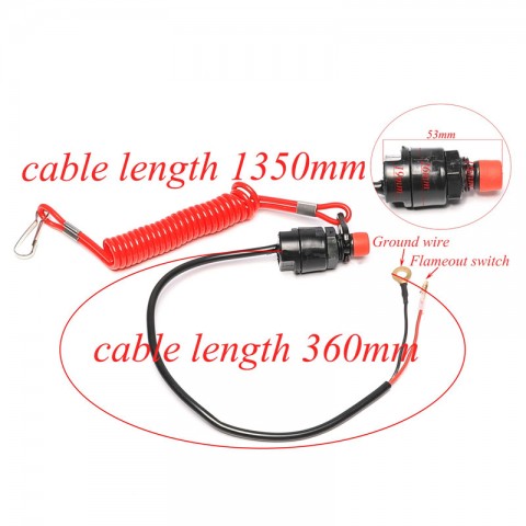 Emergency Stop Engine Kill Switch Safety Thether For ATV Dirt Bike Boat 