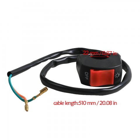 7/8" Motorcycle Handlebar Headlight Start Kill Switch ON OFF Button 12V Pit bike