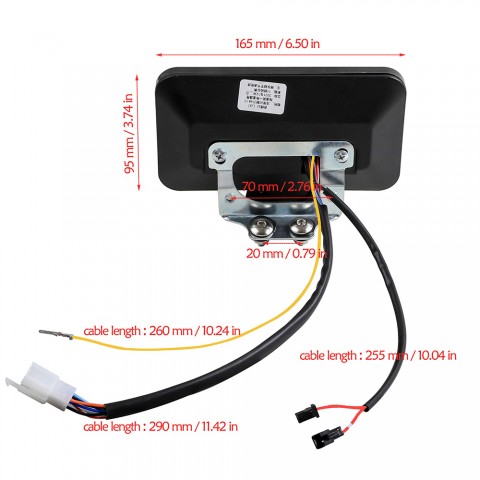 48V-72V LCD Display Speedometer Battery Gear Indicator E Bike Electric Bicycle