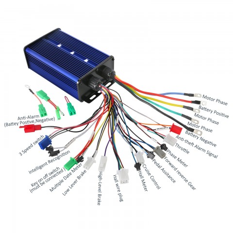 36V/48V/52/60/60/62/72V/84V Brushless Motor Controller For Electric Go Kart Scooter