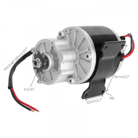 36V 350W Gear Reduction Electric Motor Brush DC Reductor for E-bike Scooter 1:9.78