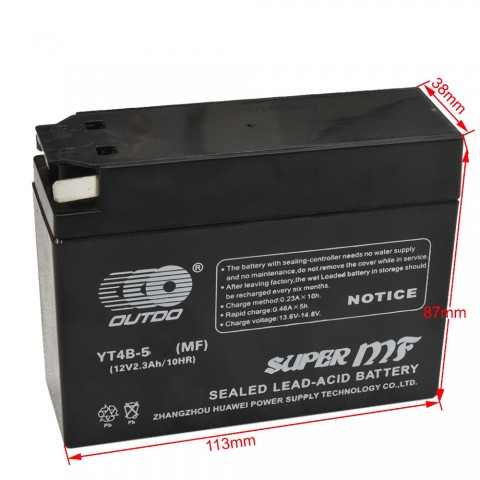 12V AGM Motorcycle Battery for Yamaha Suzuki 50-400cc