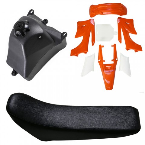Orange Plastics Fender Fuel Tank Seat Set For Apollo Orion Atomik 90-150cc 