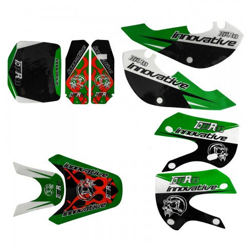 Green Sticker Graphics Decal for Suzuki DRZ110 Kawasaki KLX110