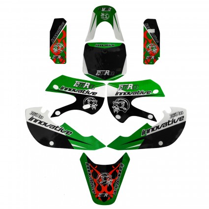 Green Sticker Graphics Decal for Suzuki DRZ110 Kawasaki KLX110