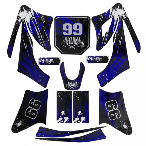 Stickers Graphics Kit for Apollo Orion 4 Stroke Pit Dirt Bike Blue