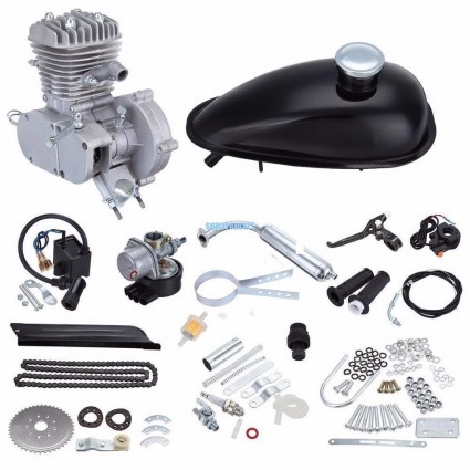 Complete 50cc 2 Stroke Engine Bike Motor Kit For Petrol Gas Motorized Bike