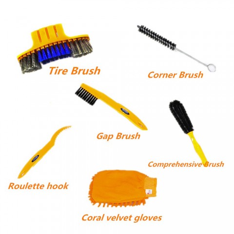 Bike Chain Cleaning Brush Cycling Motorcycle Gear Cleaner Tool Set