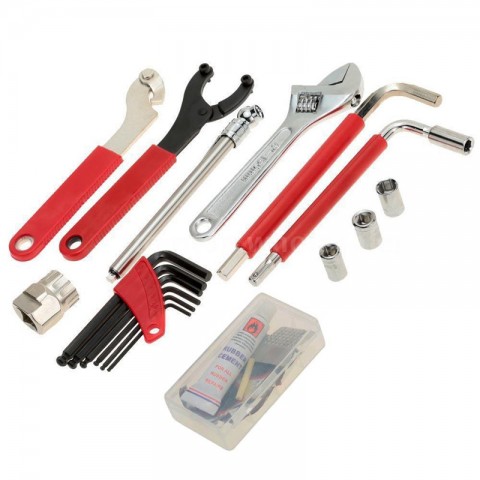 46PCS Complete Bicycle Repair Tools Kit Set Home Mechanic Cycling