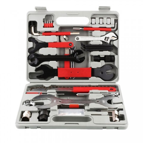 46PCS Complete Bicycle Repair Tools Kit Set Home Mechanic Cycling