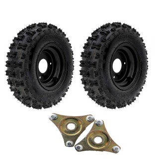 Rear Tire With 2pcs on Rim Wheel Hubs For Scooter QUAD Bike Snowblower