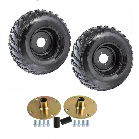 2Pack 22x10-10 Rear Wheel Tire+ Rim Hub ATV Quad Go Kart Quad