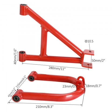 DIY 4WD ATV Quad Buggy Go Kart Suspension Shock Swing Arm Kit Upper&Lower A-Arm