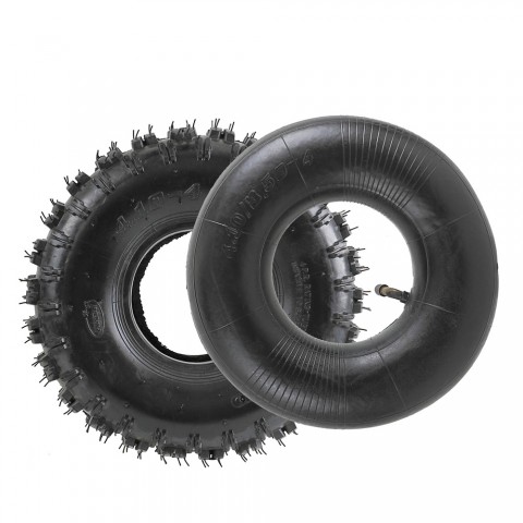 4.10-4 4.10/3.50-4 Tire W/ Inner Tube for Garden Rototiller ATV Lawn Mower