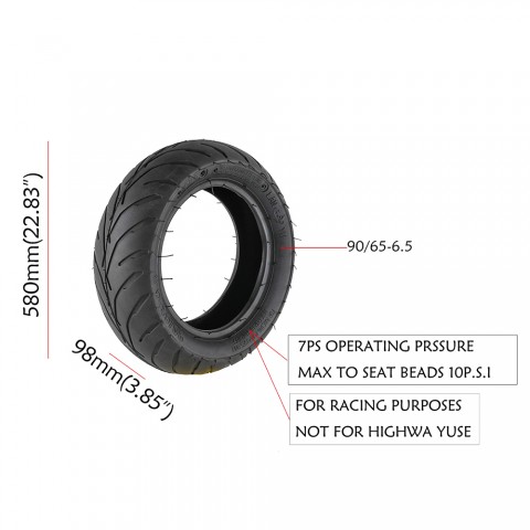 90/65-6.5 Tire With Tube For 47cc 49cc Mini Pocket Bike MTA1 MTA2