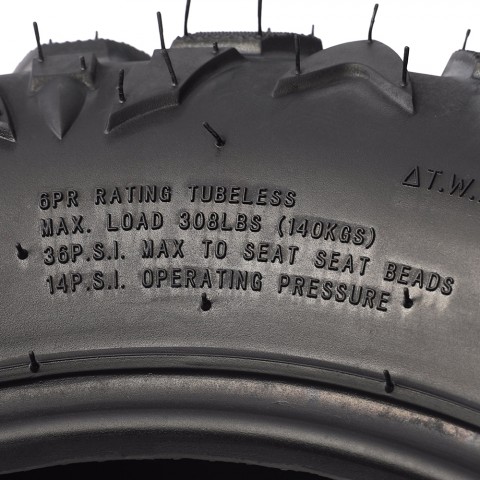 ATV UTV all-terrain Tires 25x8-12 Front & 25x10-12 Rear 6PR Tubeless 