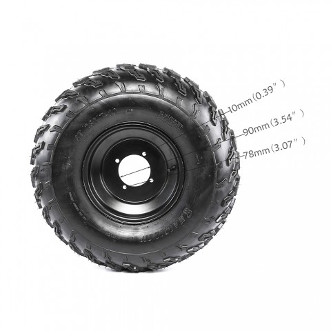 Tire 23x7-10 Wheels with Rims Tubeless Tire for Go Kart ATV UTV Quad Bike Buggy