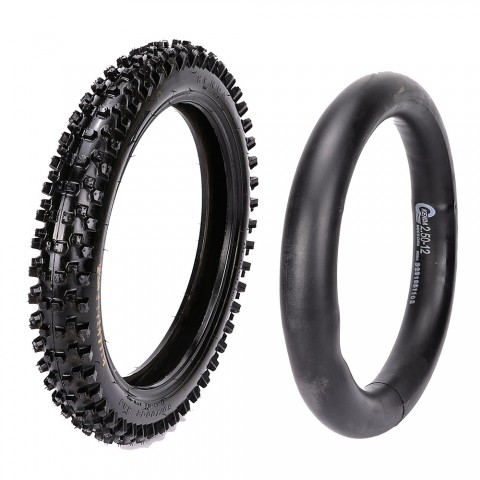 Kenda 2.50-12 60/100-12 12" Front Tire & Tube for Off Road Pit Bike Motocross