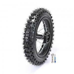 15mm Axle Rear Wheel Pit Dirt Bike 80/100-12 3.00-12 Tire 