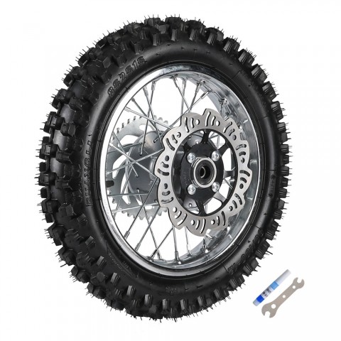 12" Rear Wheel 80/100-12 Tire Rim Disc Sprocket SSR 70 110cc 125cc Dirt Pit Bike