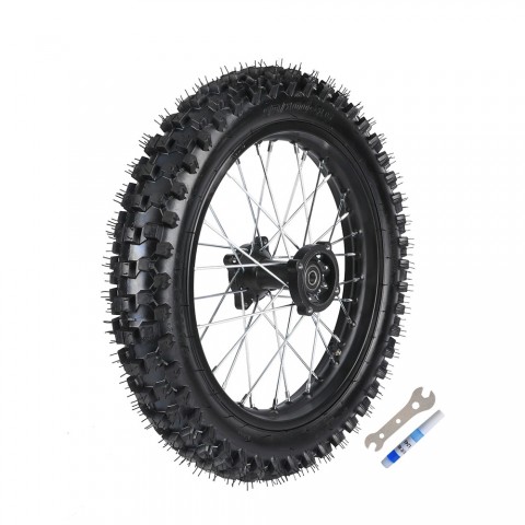 15mm Rear 90/100-16 Tire on Rim For BigWheel Pit Dirt Bike