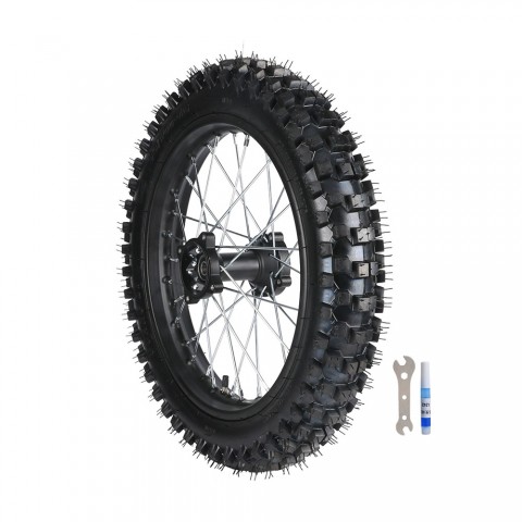 15mm Rear 90/100-16 Tire on Rim For BigWheel Pit Dirt Bike