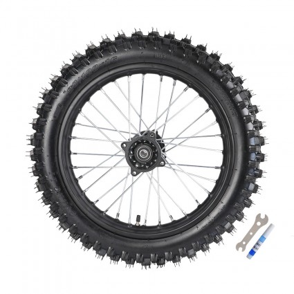 15mm Rear 90/100-16 Tire on Rim For BigWheel Pit Dirt Bike