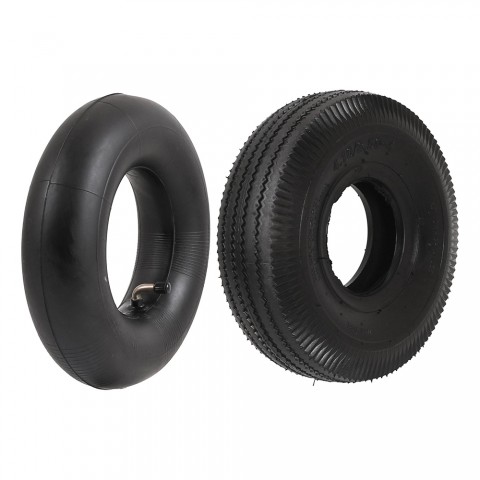  4.10/3.50-4" Tire with Tube For ATV Quad Trolley Wagon Cart