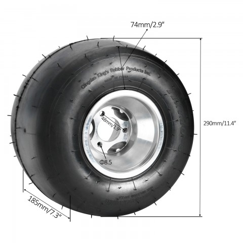 11x7.10-5'' Rear Wheels slick Tire Drift Trike Racing Go-Kart Buggy