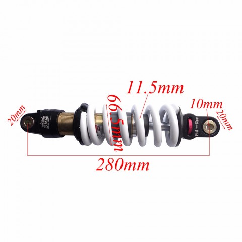 280mm 11" 850lbs Rear Shock Absorber For 70-200cc Pit Bike Quad