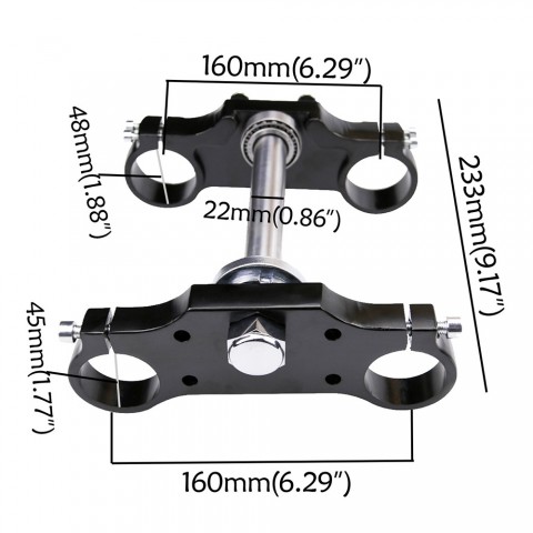 45/48mm Triple Tree Handlebar Riser Clamps for Dirt Pit Bike Taotao