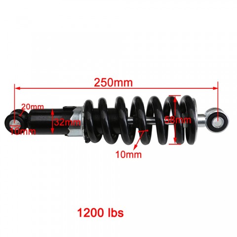 250mm Shock Absorber Rear For Off-Road Moto ATV Go Kart Scooter Pit Bike