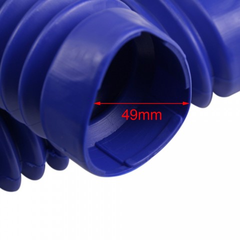 2pc Motorcycle Rubber Front Fork Gaiters Dust Cover Blue